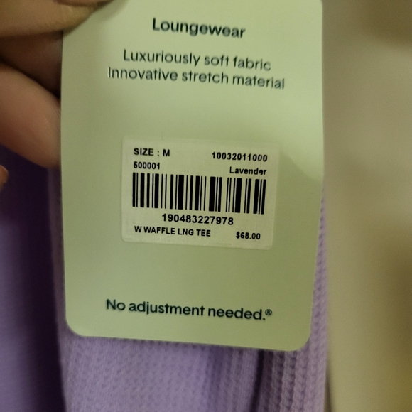 Tommy John Knitted Loungewear Top Lavender Size Medium New NWT $68.00 Retail - Picture 3 of 11